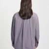 Chemise oversize en coton bio - Vert chasseur