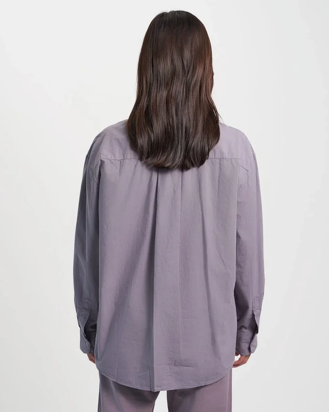 Chemise oversize en coton bio - Vert chasseur