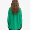 Chemise oversize en coton bio - Vert Kelly
