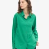 Chemise oversize en coton bio - Vert Kelly
