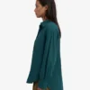 Chemise oversize en coton bio - Vert océan