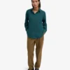 Chemise oversize en coton bio - Vert océan