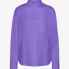 Chemise oversize en coton bio - Violet ultra