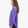 Chemise oversize en coton bio - Violet ultra