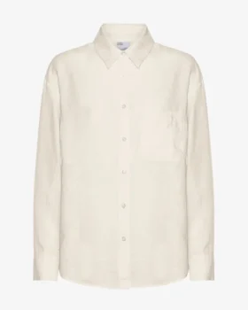 Chemise oversize en lin - Blanc ivoire