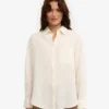 Chemise oversize en lin - Blanc ivoire