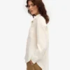 Chemise oversize en lin - Blanc ivoire
