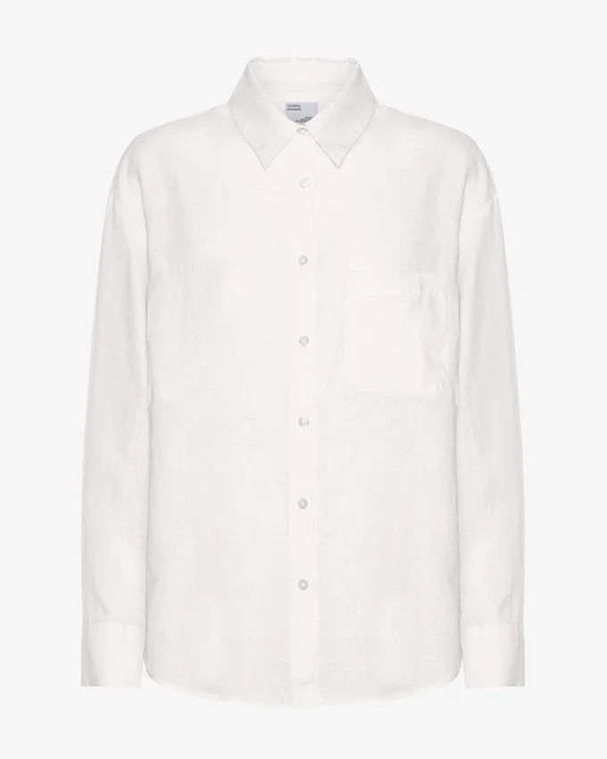 Chemise oversize en lin - Blanc optique