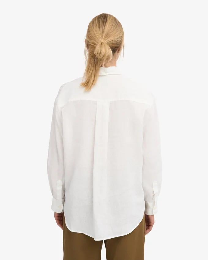 Chemise oversize en lin - Blanc optique