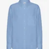 Chemise oversize en lin - Bleu bord de mer