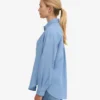 Chemise oversize en lin - Bleu bord de mer