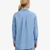 Chemise oversize en lin - Bleu bord de mer