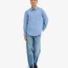 Chemise oversize en lin - Bleu bord de mer