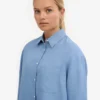 Chemise oversize en lin - Bleu bord de mer