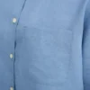 Chemise oversize en lin - Bleu bord de mer