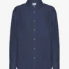 Chemise oversize en lin - Bleu marine