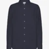 Chemise oversize en lin - Bleu marine