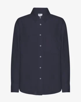 Chemise oversize en lin - Bleu marine