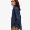 Chemise oversize en lin - Bleu marine