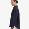 Chemise oversize en lin - Bleu marine
