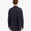 Chemise oversize en lin - Bleu marine