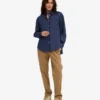 Chemise oversize en lin - Bleu marine