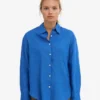 Chemise oversize en lin - Bleu Pacifique