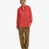 Chemise oversize en lin - Bleu pétrole