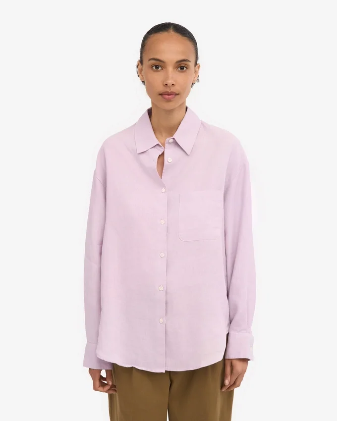Chemise oversize en lin - Fleur de cerisier