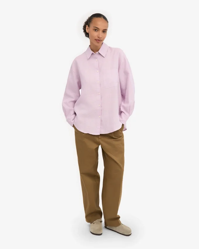 Chemise oversize en lin - Fleur de cerisier