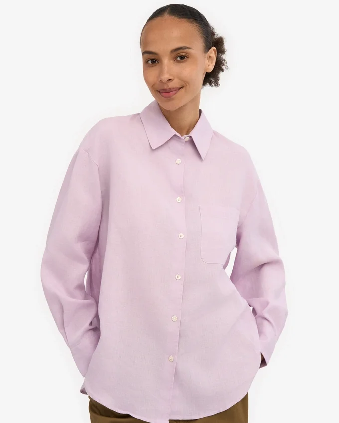 Chemise oversize en lin - Fleur de cerisier