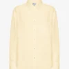 Chemise oversize en lin - Jaune pâle