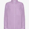 Chemise oversize en lin - Lavande pâle
