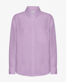Chemise oversize en lin - Lavande pâle