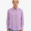 Chemise oversize en lin - Lavande pâle