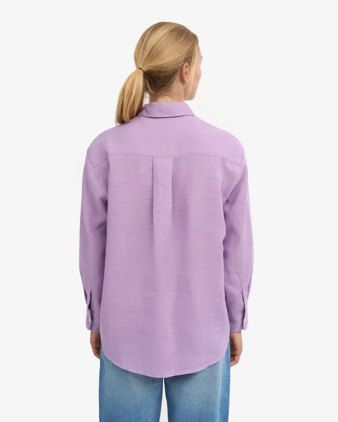 Chemise oversize en lin - Lavande pâle