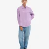Chemise oversize en lin - Lavande pâle