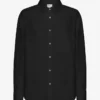 Chemise oversize en lin - Noir intense