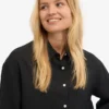Chemise oversize en lin - Noir intense
