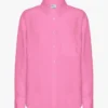 Chemise oversize en lin - Rose bubble-gum