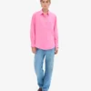 Chemise oversize en lin - Rose bubble-gum