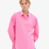 Chemise oversize en lin - Rose bubble-gum