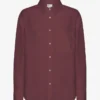 Chemise oversize en lin - Rouge sang de bœuf