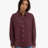 Chemise oversize en lin - Rouge sang de bœuf