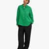 Chemise oversize en lin - Vert Kelly