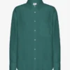 Chemise oversize en lin - Vert océan