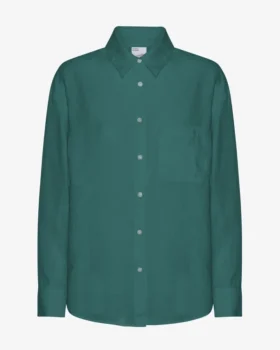 Chemise oversize en lin - Vert océan