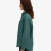 Chemise oversize en lin - Vert océan