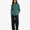 Chemise oversize en lin - Vert océan