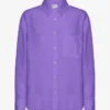 Chemise oversize en lin - Violet ultra